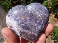 Polished Purple Lepidolite Hearts  x 6 From Madagascar - TopRock