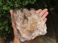 Natural Cascading White Phantom Smokey Quartz Clusters  x 2 From Luena, Congo - TopRock