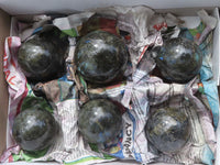 Polished Labradorite Spheres With Nice Subtle Flash x 6 From Tulear, Madagascar - TopRock