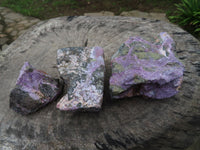 Natural Rare Stichtite With Green Serpentine Specimens x 3 From Barberton, South Africa - TopRock