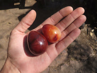 Polished Vibrant Red Carnelian Agate Eggs  x 20 From Madagascar - TopRock