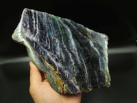 Polished Semi Translucent Watermelon Fluorite Slice x 1 From Uis, Namibia - TopRock