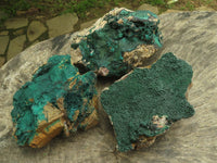 Natural Malachite Specimens  x 3 From Congo - TopRock