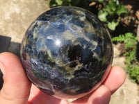 Polished Gorgeous Blue Iolite / Water Sapphire Spheres  x 2 From Madagascar - TopRock