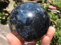 Polished Gorgeous Blue Iolite / Water Sapphire Spheres  x 2 From Madagascar - TopRock