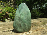 Polished Emerald Fuchsite Quartz Standing Free Form With Mica & Pyrite Specks  x 1 From Madagascar - TopRock