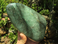 Polished Emerald Fuchsite Quartz Standing Free Form With Mica & Pyrite Specks  x 1 From Madagascar - TopRock