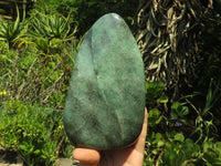 Polished Emerald Fuchsite Quartz Standing Free Form With Mica & Pyrite Specks  x 1 From Madagascar - TopRock