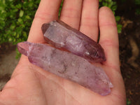 Natural Large Window Amethyst Crystals  x 12 From Zimbabwe