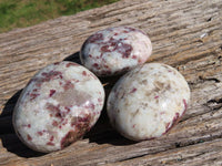 Polished Pink Rubellite Palm Stones x 12 From Ambatondrazaka, Madagascar - TopRock