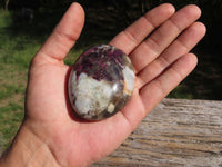 Polished Pink Rubellite Palm Stones x 12 From Ambatondrazaka, Madagascar - TopRock