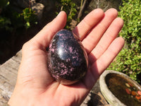 Polished Rhodonite Gemstone Eggs x 6 From Madagascar