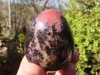 Polished Rhodonite Gemstone Eggs x 6 From Madagascar