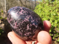 Polished Rhodonite Gemstone Eggs x 6 From Madagascar