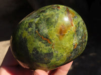 Polished Green Opal Standing Free Forms  x 3 From Madagascar - Toprock Gemstones and Minerals 