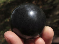 Polished Pitch Black Basalt Spheres  x 6 From Madagascar - TopRock