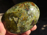 Polished Green Opal Standing Free Forms  x 3 From Madagascar - Toprock Gemstones and Minerals 