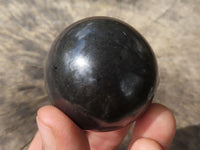 Polished Pitch Black Basalt Spheres  x 6 From Madagascar - TopRock