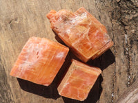 Natural New Sunset Orange Calcite Specimens  x 6 From Spitzkop, Namibia - Toprock Gemstones and Minerals 