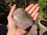 Polished Purple Stichtite & Serpentine Standing Free Forms x 2 From Barberton, South Africa