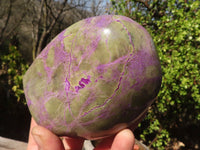 Polished Purple Stichtite & Serpentine Standing Free Forms x 2 From Barberton, South Africa