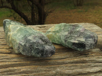 Natural Selected Watermelon Fluorite Cobbed Pieces x 4 From Uis, Namibia - TopRock