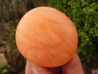 Polished Orange Twist Calcite Galets / Palm Stones x 20 From Maevantanana, Madagascar