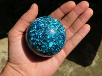 Polished Chrysocolla Conglomerate Spheres x 2 From Congo - TopRock