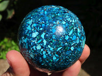 Polished Chrysocolla Conglomerate Spheres x 2 From Congo - TopRock