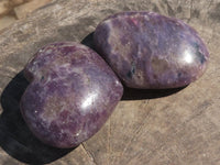 Polished Purple Lepidolite Mica Hearts  x 6 From Madagascar - TopRock