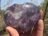 Polished Purple Lepidolite Mica Hearts  x 6 From Madagascar - TopRock