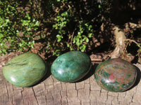 Polished Green Verdite Palm Stones  x 12 From Mazoe, Zimbabwe - Toprock Gemstones and Minerals 