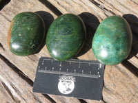 Polished Green Verdite Palm Stones  x 12 From Mazoe, Zimbabwe - Toprock Gemstones and Minerals 