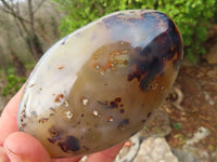 Polished Dendritic Agate Standing Free Forms  x 3 From Madagascar