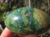 Polished Green Verdite Palm Stones  x 12 From Mazoe, Zimbabwe - Toprock Gemstones and Minerals 