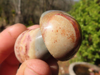 Polished Mini Polychrome / Picasso Jasper Mushrooms  x 35 From Madagascar