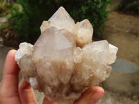 Natural Cascading Smokey Quartz Clusters x 3 From Luena, Congo