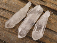 Natural Single Clear Quartz Crystals  x 35 From Zambia - Toprock Gemstones and Minerals 