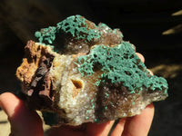 Natural Rare Ball Malachite On Drusy Quartz & Dolomite Matrix  x 2 From Kambove, Congo - Toprock Gemstones and Minerals 