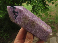 Polished Purple Lepidolite Points  x 3 From Madagascar - TopRock