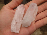 Natural Single Clear Quartz Crystals  x 35 From Zambia - Toprock Gemstones and Minerals 