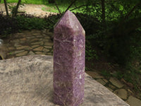 Polished Purple Lepidolite Points  x 3 From Madagascar - TopRock