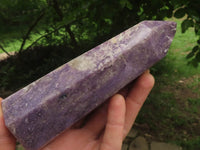 Polished Purple Lepidolite Points  x 3 From Madagascar - TopRock