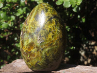 Polished Green Opal Standing Free Forms  x 3 From Antsirabe, Madagascar - Toprock Gemstones and Minerals 