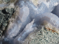 Natural Blue Lace Agate Geodes With Dog Tooth Calcite Crystals  x 2 From Nsanje, Malawi - TopRock