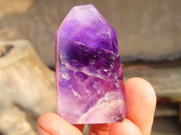 Polished Small Amethyst Points x 12 From Ambatondrazaka, Madagascar