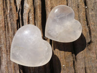 Polished Girasol Pearl Quartz Hearts  x 12 From Ambatondrazaka, Madagascar - Toprock Gemstones and Minerals 