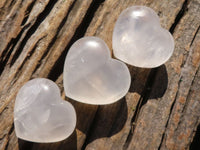 Polished Girasol Pearl Quartz Hearts  x 12 From Ambatondrazaka, Madagascar - Toprock Gemstones and Minerals 