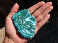 Polished Gorgeous Malacholla (Malachite & Chrysocolla) Slices  x 6 From Congo - Toprock Gemstones and Minerals 