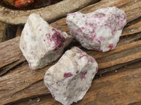 Natural Pink Tourmaline In Feldspar Matrix Cobbed Specimens  x 28 From Madagascar - Toprock Gemstones and Minerals 